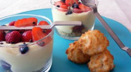 Mousse de citron aux fraises