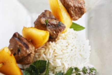 Brochettes d’agneau au melon