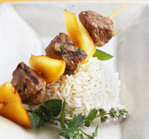 Brochettes d’agneau au melon